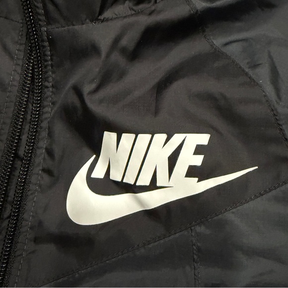 Nike Windrunner Full Zip Sherpa‎ Hooded Jacket Black Boys 3-4 Yrs #H020 693 321 - Picture 5 of 7